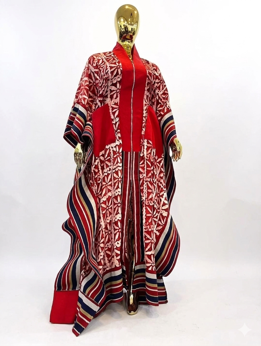 The Empress Floral & Striped Kaftan Set