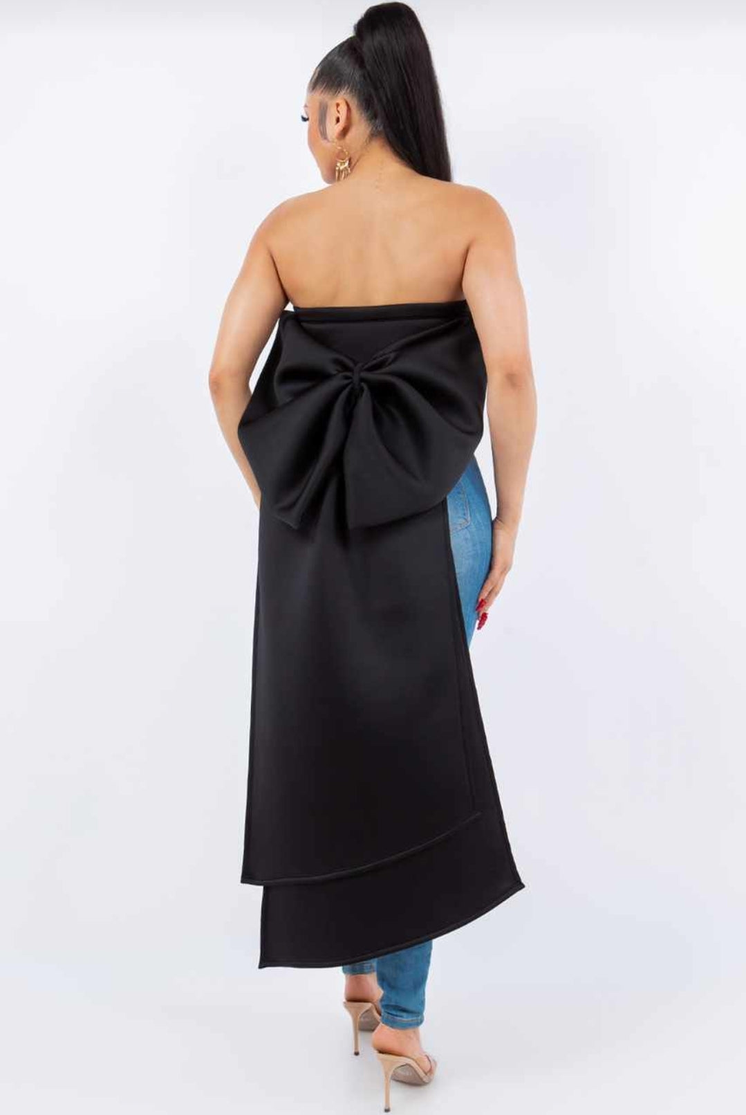 Black Bow Tie Back