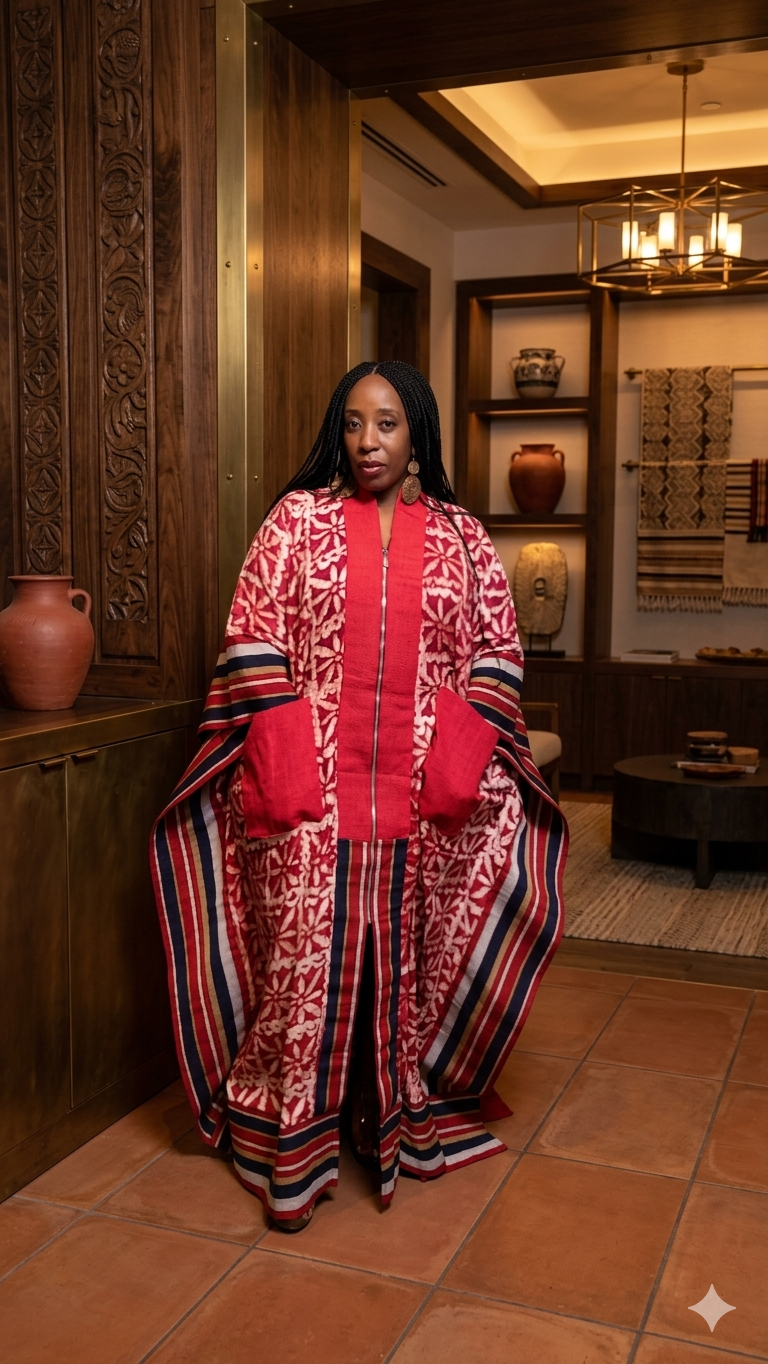 The Empress Floral & Striped Kaftan Set