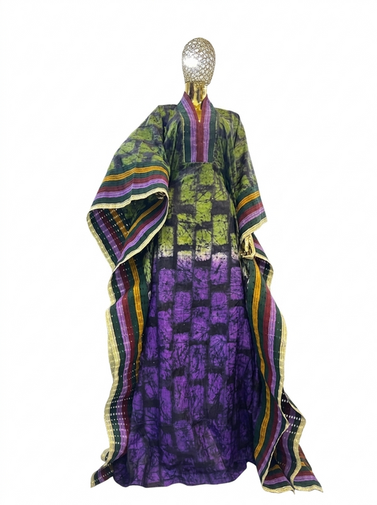 Royal Ombré Kaftan – Emerald & Amethyst