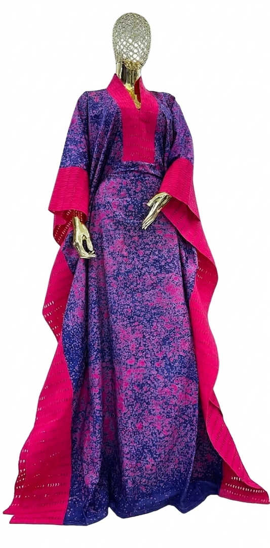 Radiant Fuchsia & Royal Indigo Kaftan